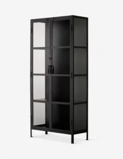 Sam Curio Cabinet -Hearth & Home Store 20unio cubk 1904uniontallcuriocabinet blackiron clearglass side