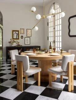 Karine Round Dining Table -Hearth & Home Store Lulu and Georgia DiningI 1236 Site Crop Lifestyle