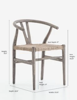 Gradie Indoor / Outdoor Dining Chair -Hearth & Home Store gradiegraydimensions 1
