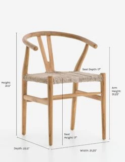 Gradie Indoor / Outdoor Dining Chair -Hearth & Home Store gradienaturaldimensions copy 1