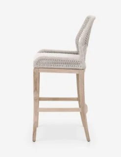 London Indoor / Outdoor Bar Stool -Hearth & Home Store loom outdoor barstool taupe white gray teak 1 03 58c8c3ab ec69 4c47 b845 0c0b6279210b