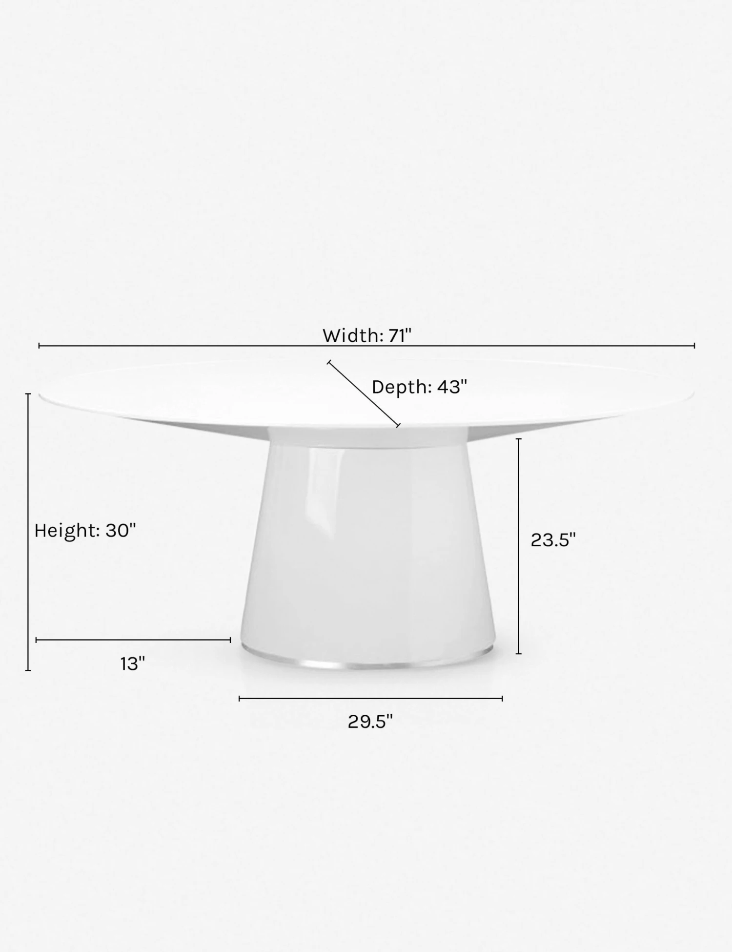 Magar Oval Dining Table 5 Magar Oval Dining Table - Image 5