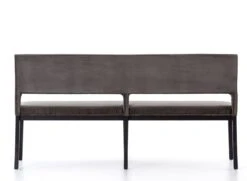 Pollie Dining Bench -Hearth & Home Store pollie dining bench washed grey velvet 1