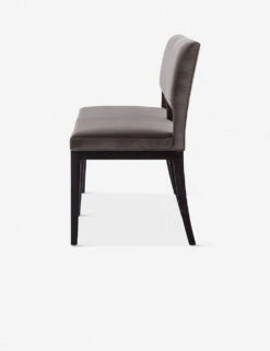 Pollie Dining Bench -Hearth & Home Store pollie dining bench washed grey velvet 2 1